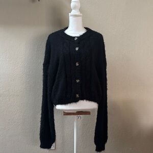 Carly Jean Los Angeles Black Cardigan